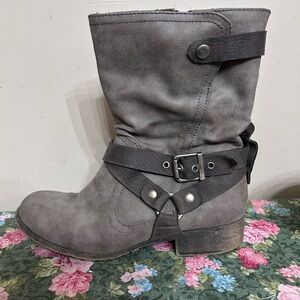Gray Ankle Boots